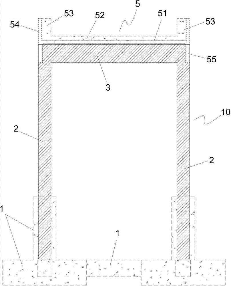 Sidewalk having top cover and semi-prefabricated building method thereof