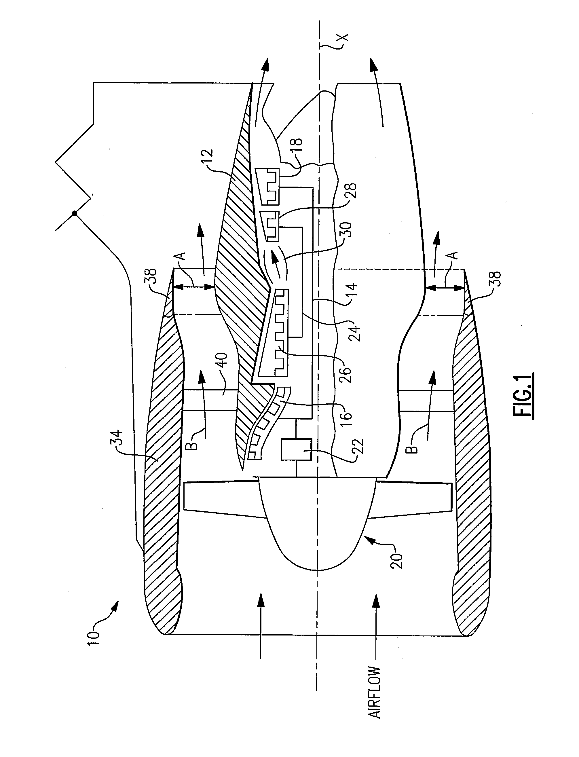 Variable area nozzle assisted noise control of a gas turbine engine