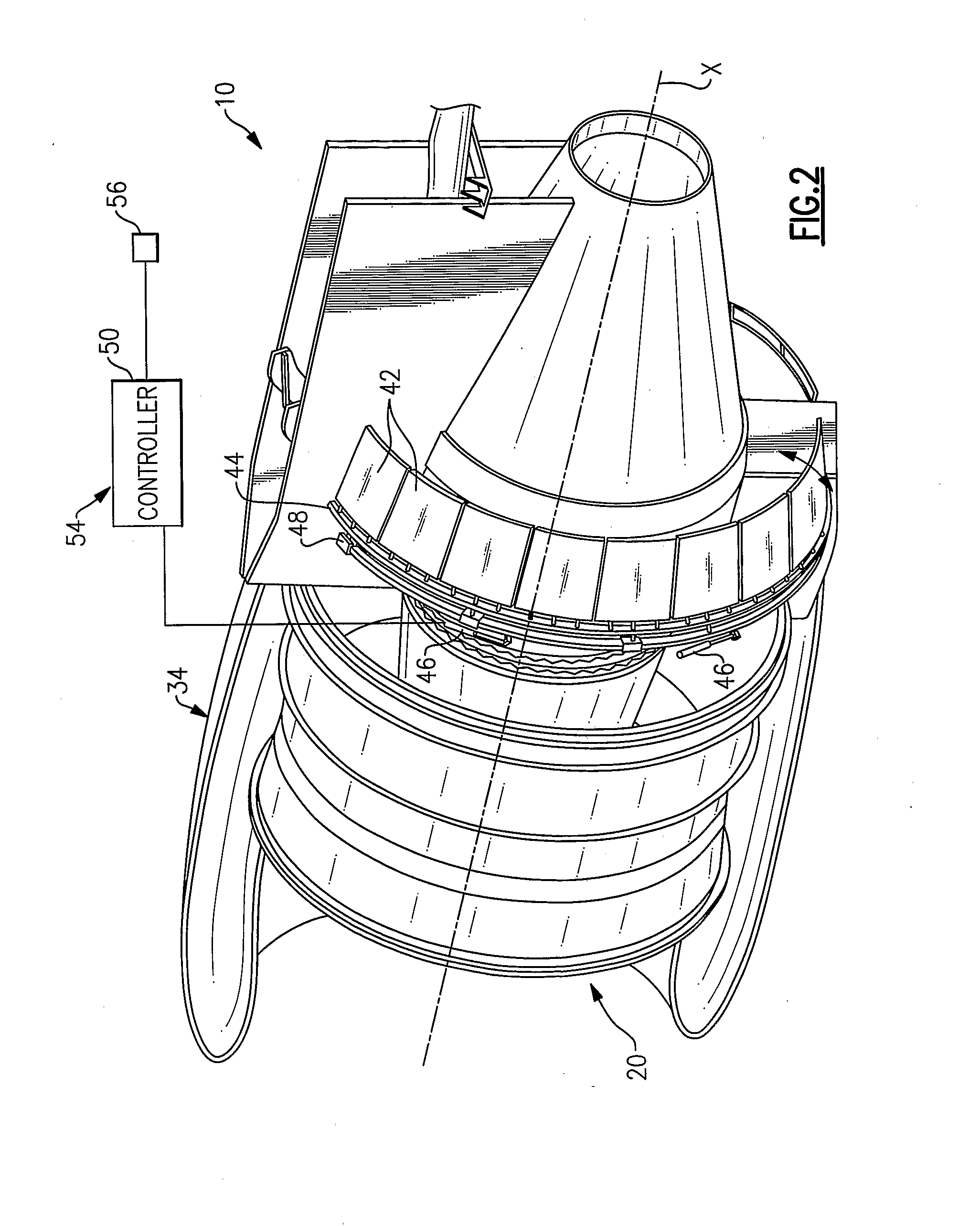 Variable area nozzle assisted noise control of a gas turbine engine