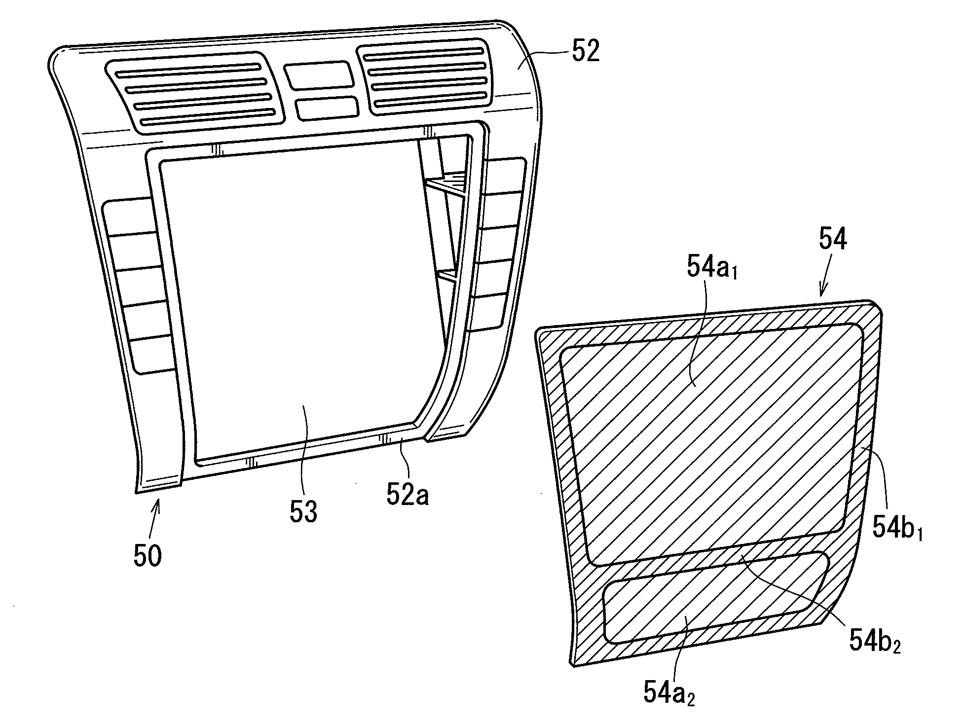 Liquid crystal display device for vehicle use