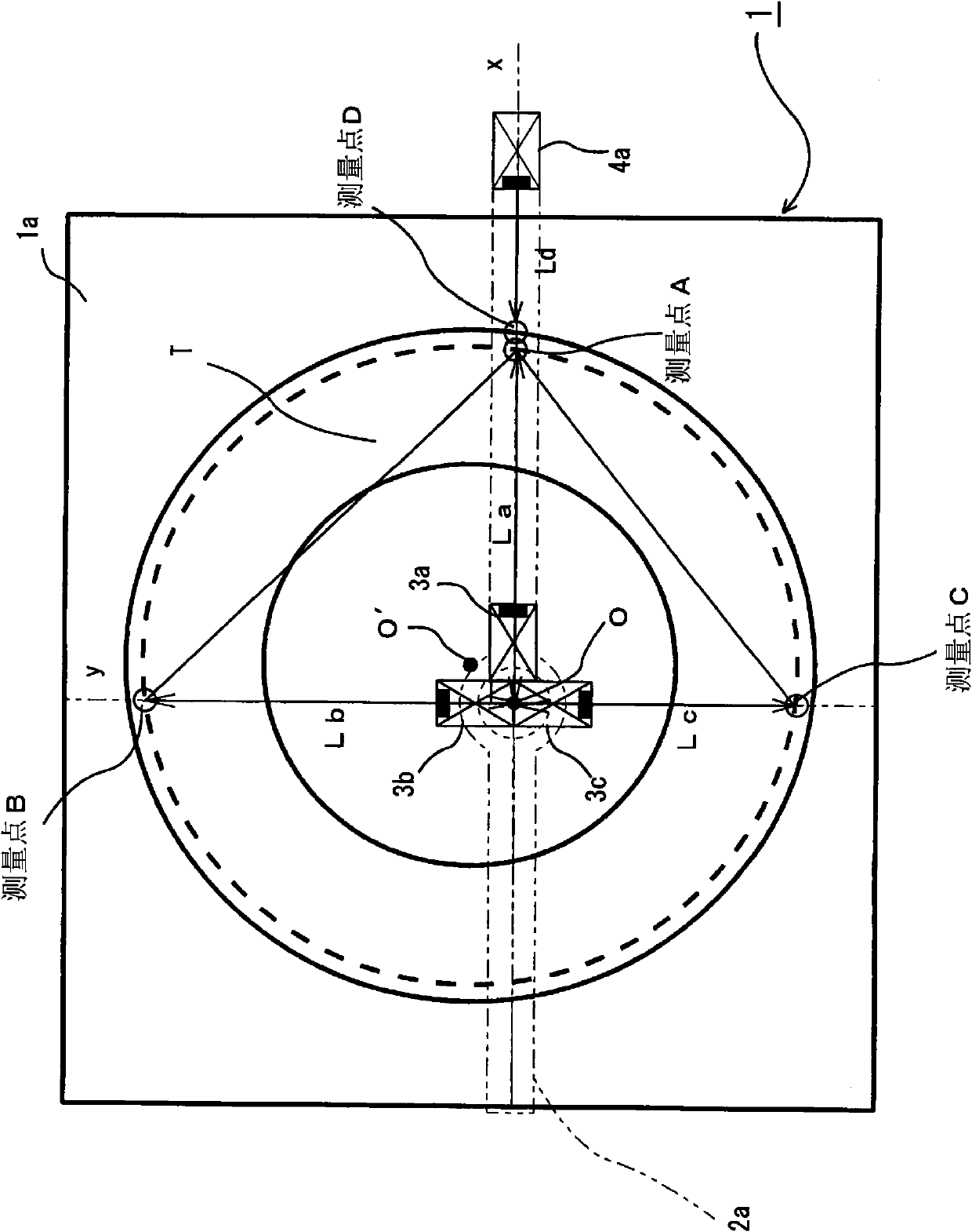 Device and method for measuring object to be measured having hollow circular cylindrical shape, and device for inspecting external appearance of tire