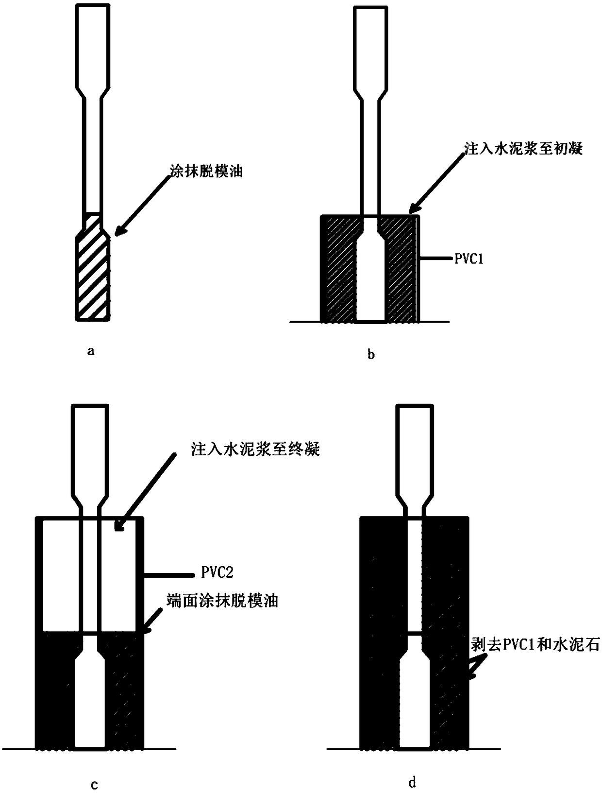 Method for testing cementing strength of cement first cementing surface of oil well