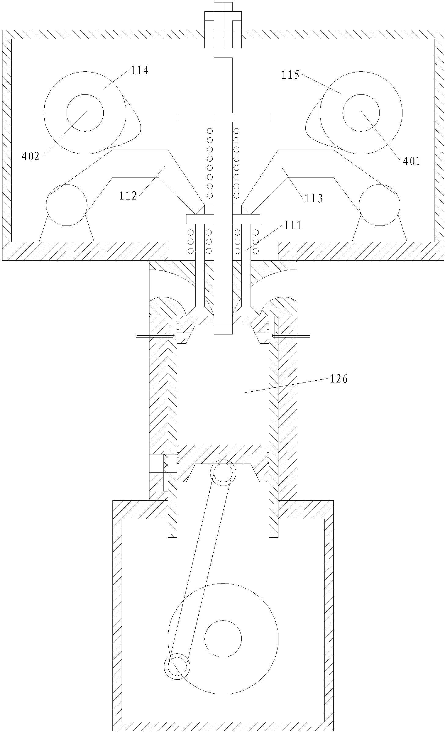 Three-stroke reciprocating piston type engine