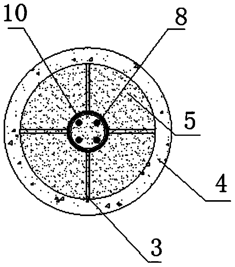 Combined reinforced anti-pull anchor rod device and construction method thereof