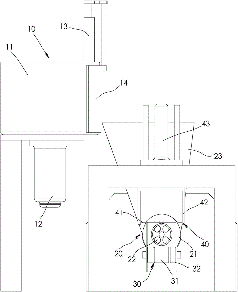 Device for kneading and extruding dough