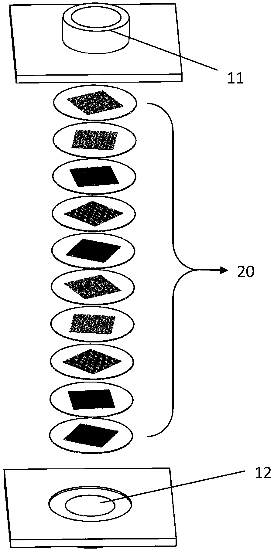 Method for enriching and screening a target substance, such as cells, from sample