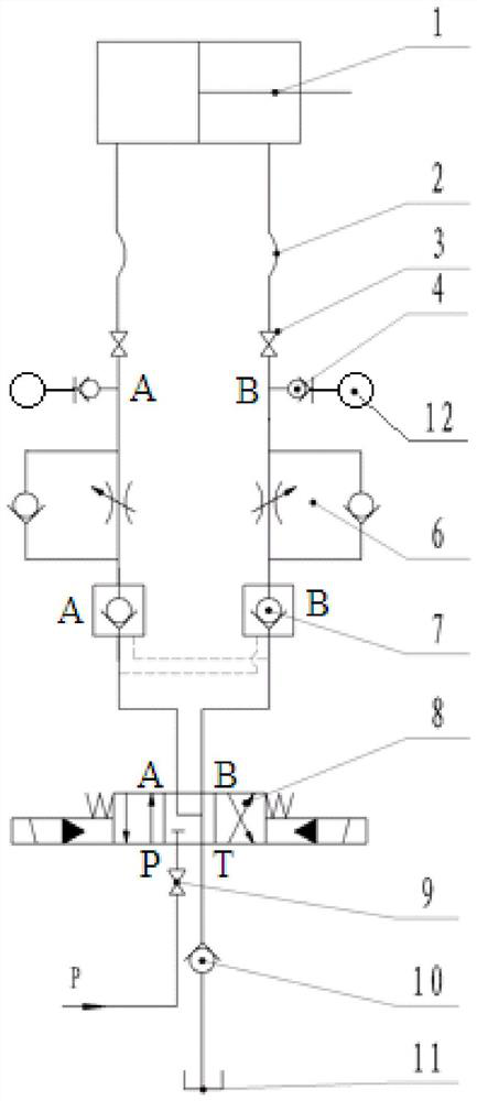 A kind of hydraulic system cavitation removal device and method with hydraulic lock