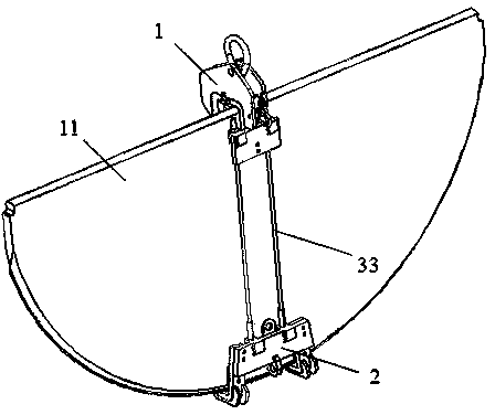 Water chamber clapboard hoisting device