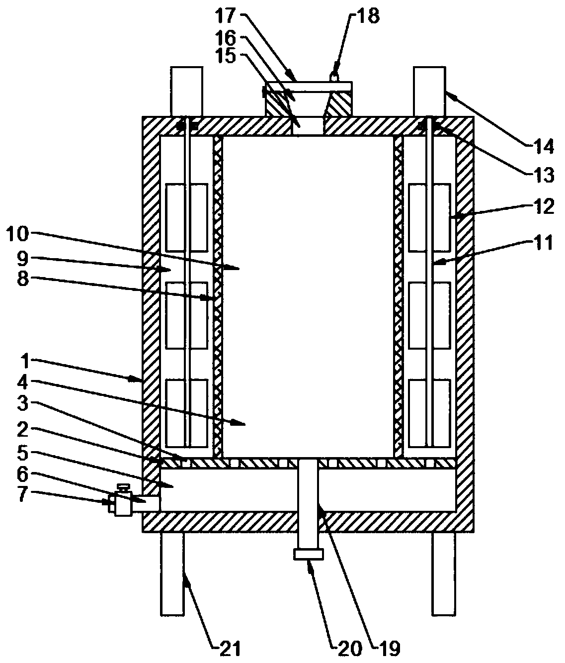 A wool cleaning device for animal husbandry based on vortex extrusion cleaning technology