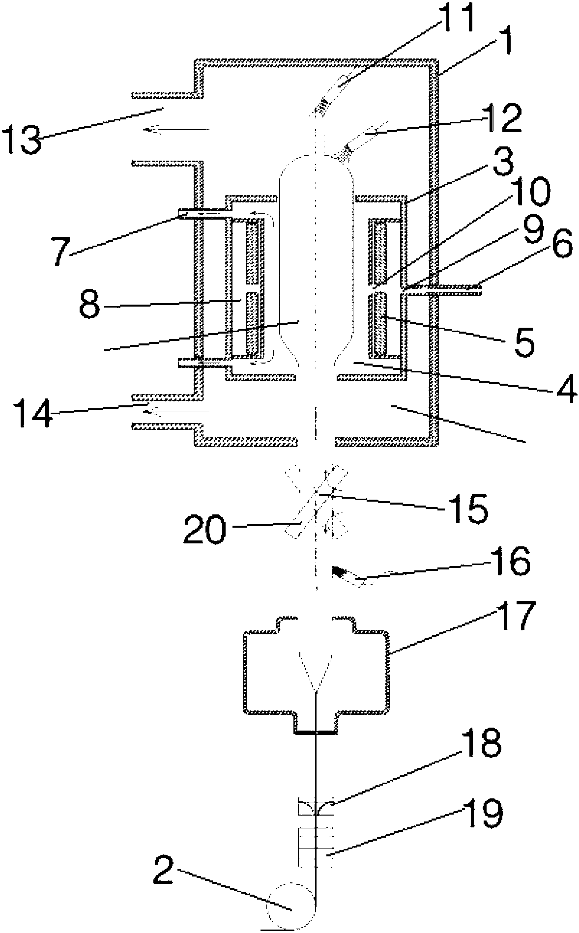 Device and method for continuously preparing optical fiber preform rods and achieving drawing