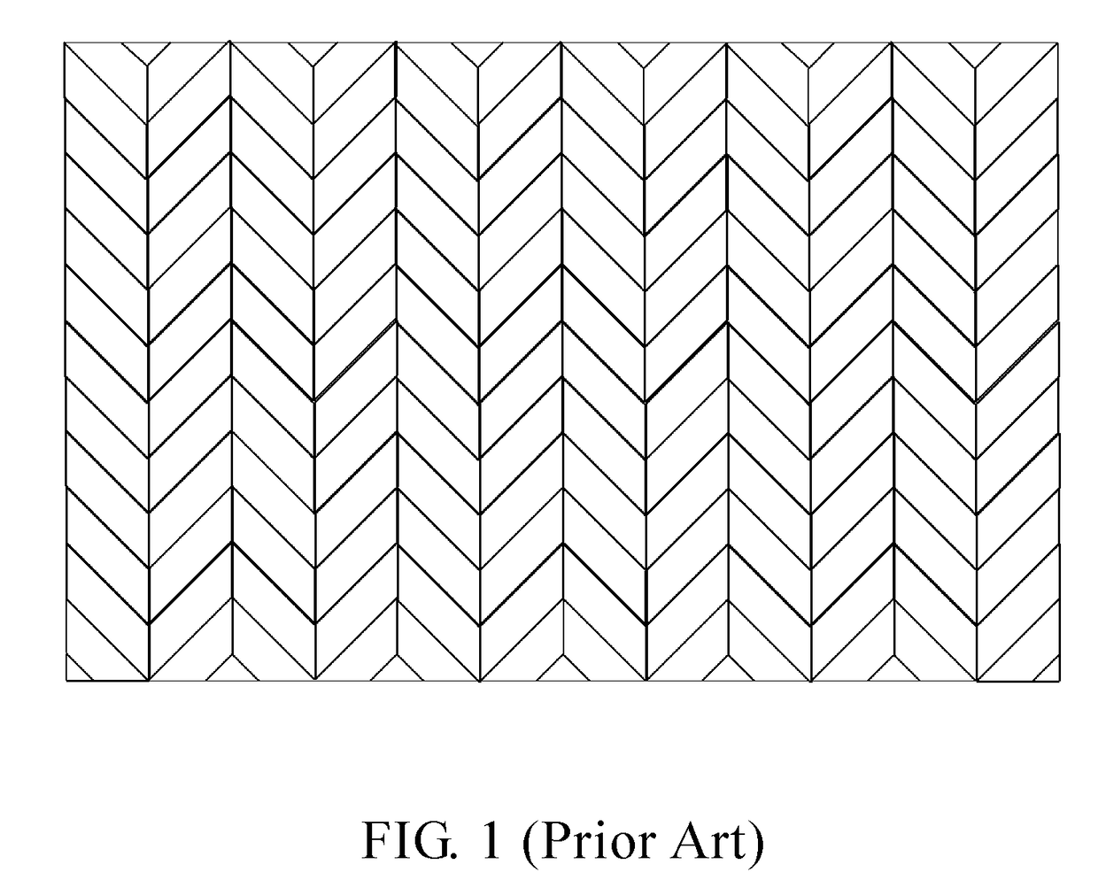 Herringbone surface decorative material and manufacturing method thereof