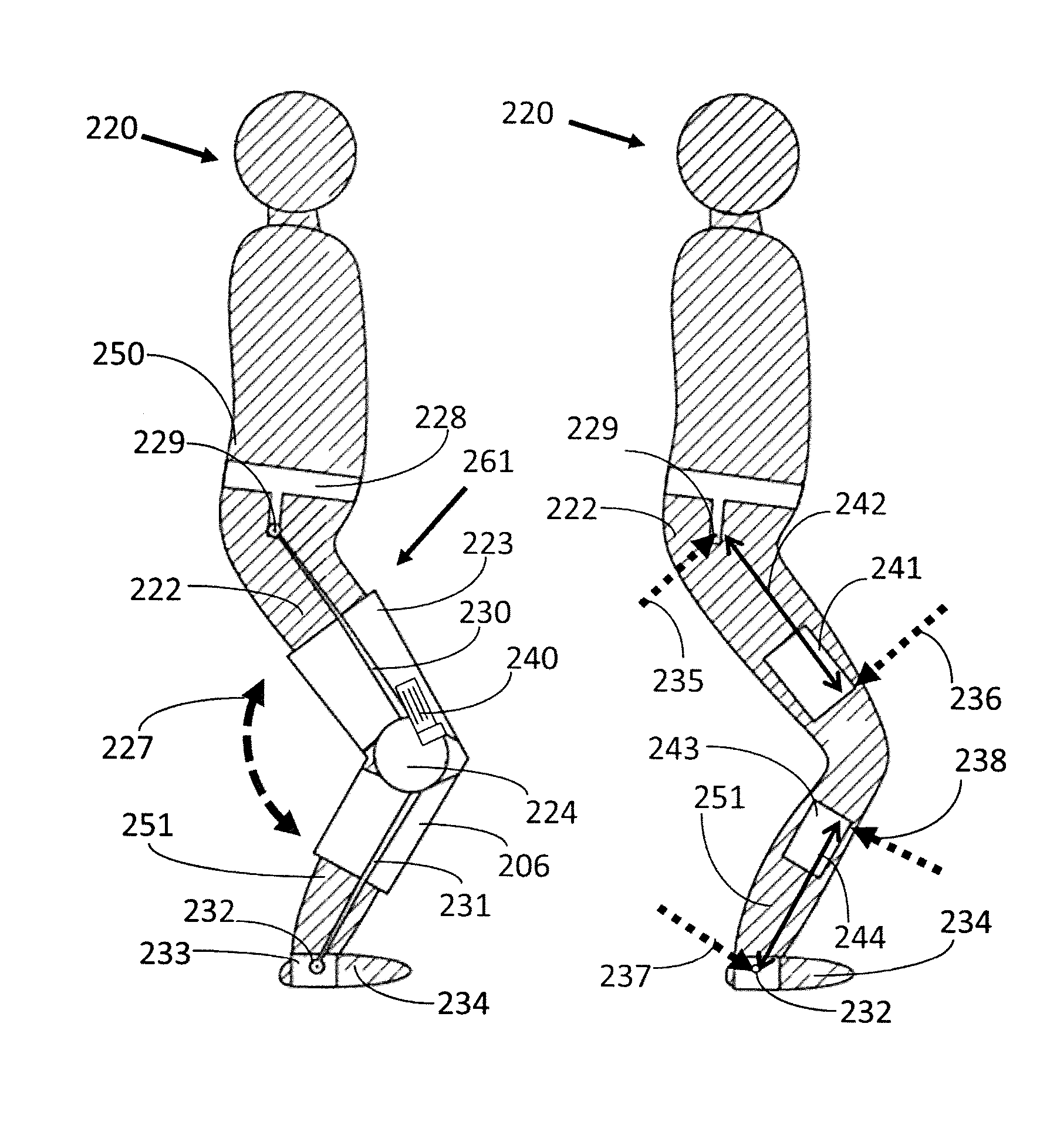 Machine to Human Interfaces for Communication from a Lower Extremity Orthotic