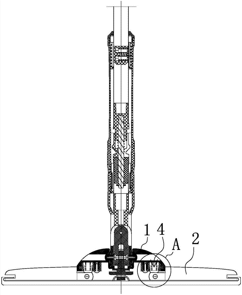 Panel resetting structure of self-wringing mop