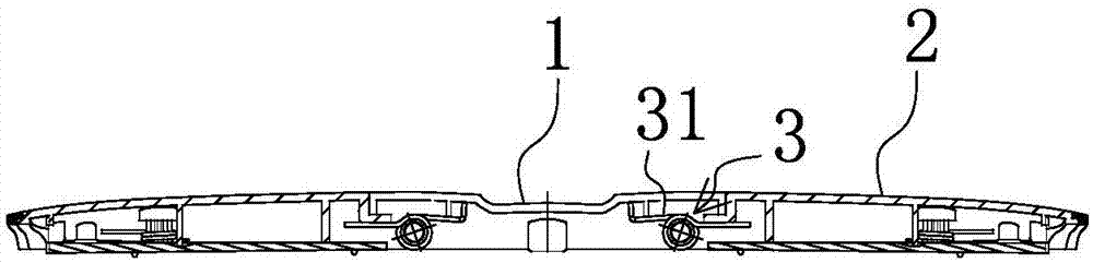 Panel resetting structure of self-wringing mop