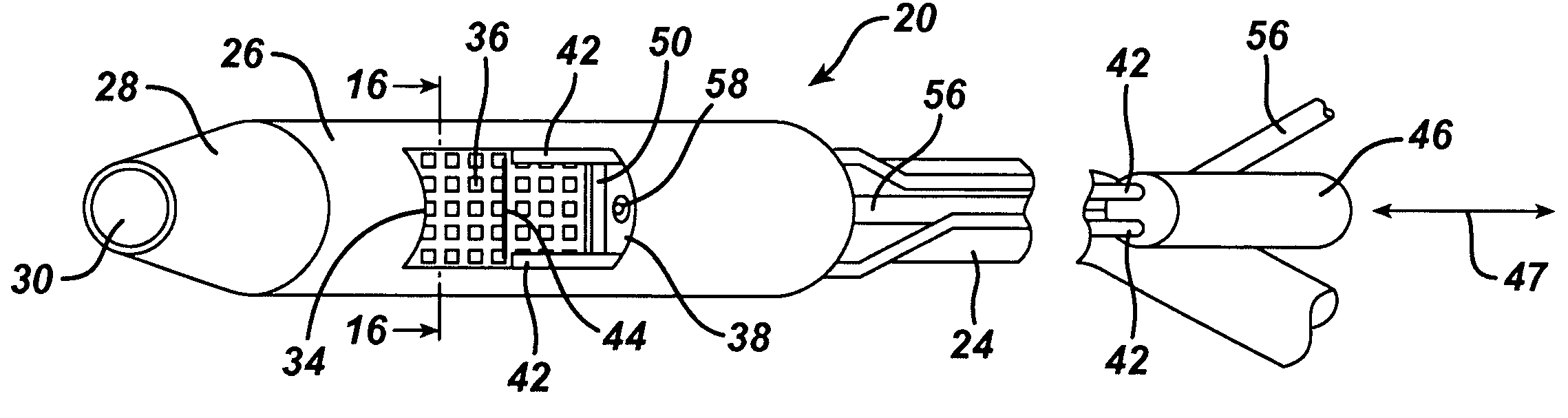 Endoscopic mucosal resection device with conductive tissue stop