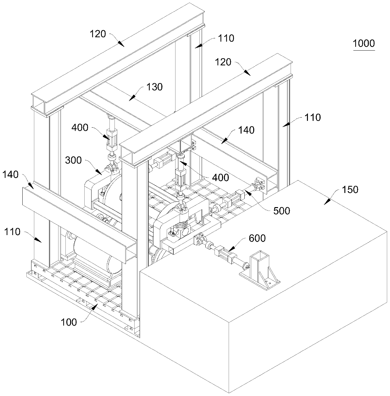 Novel axle fatigue test bench