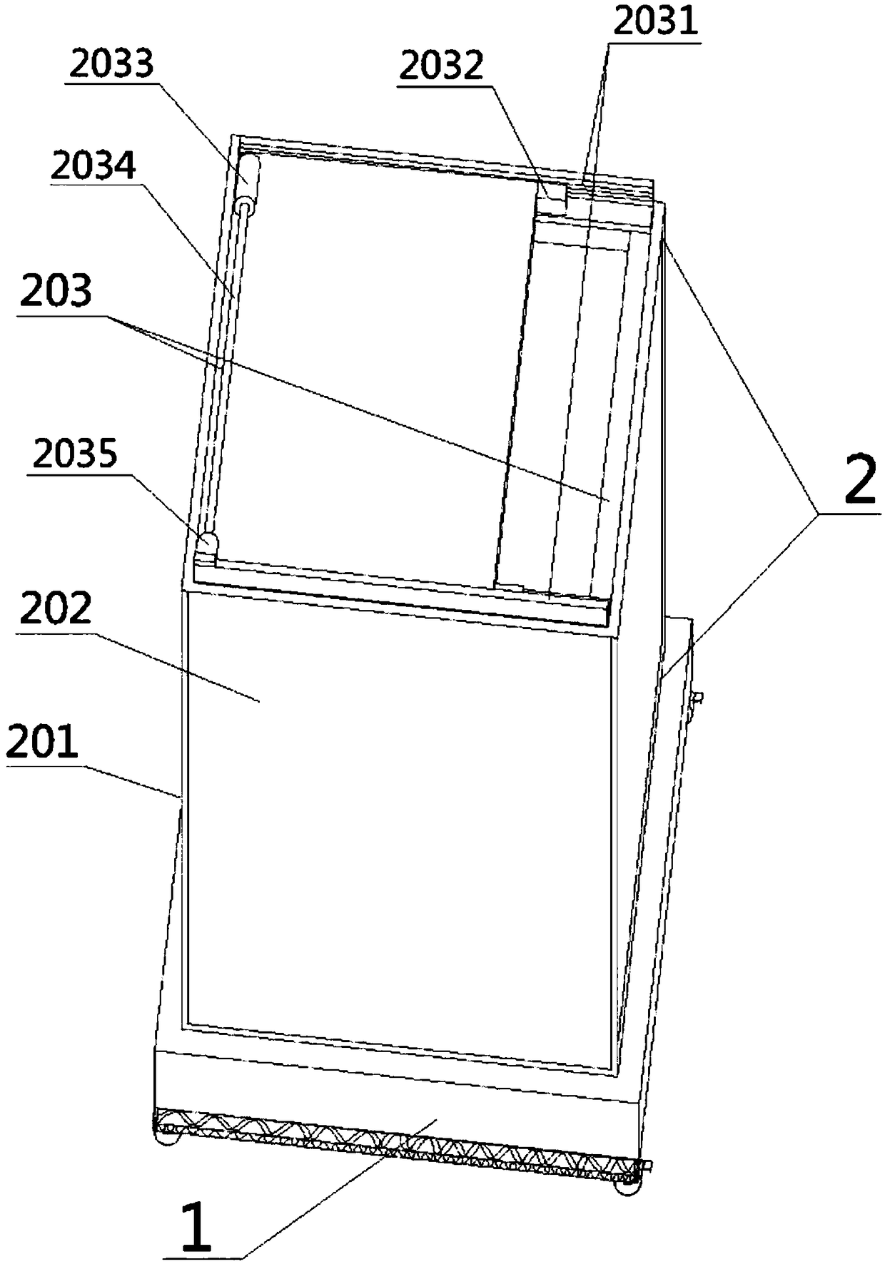 Special automatic unloading box for garbage recycling incineration device