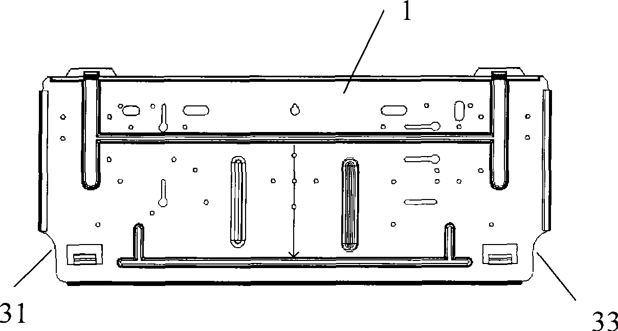 Chassis structure for divided air conditioner