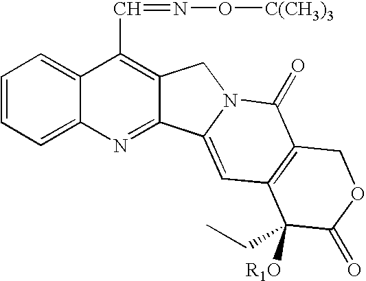 7-t-butoxyiminomethylcamptothecin conjugated in position 20 with integrin antagonists