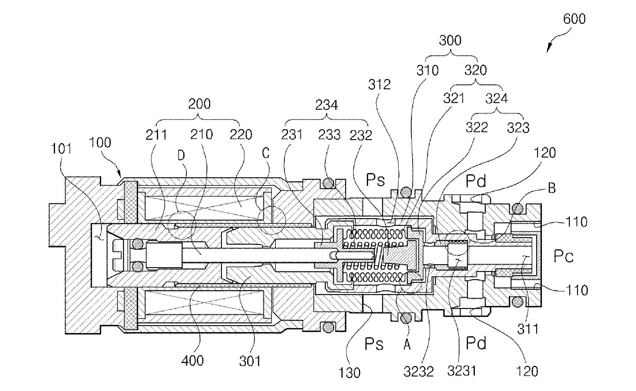 Control valve for a variable capacity compressor and method for manufacturing same