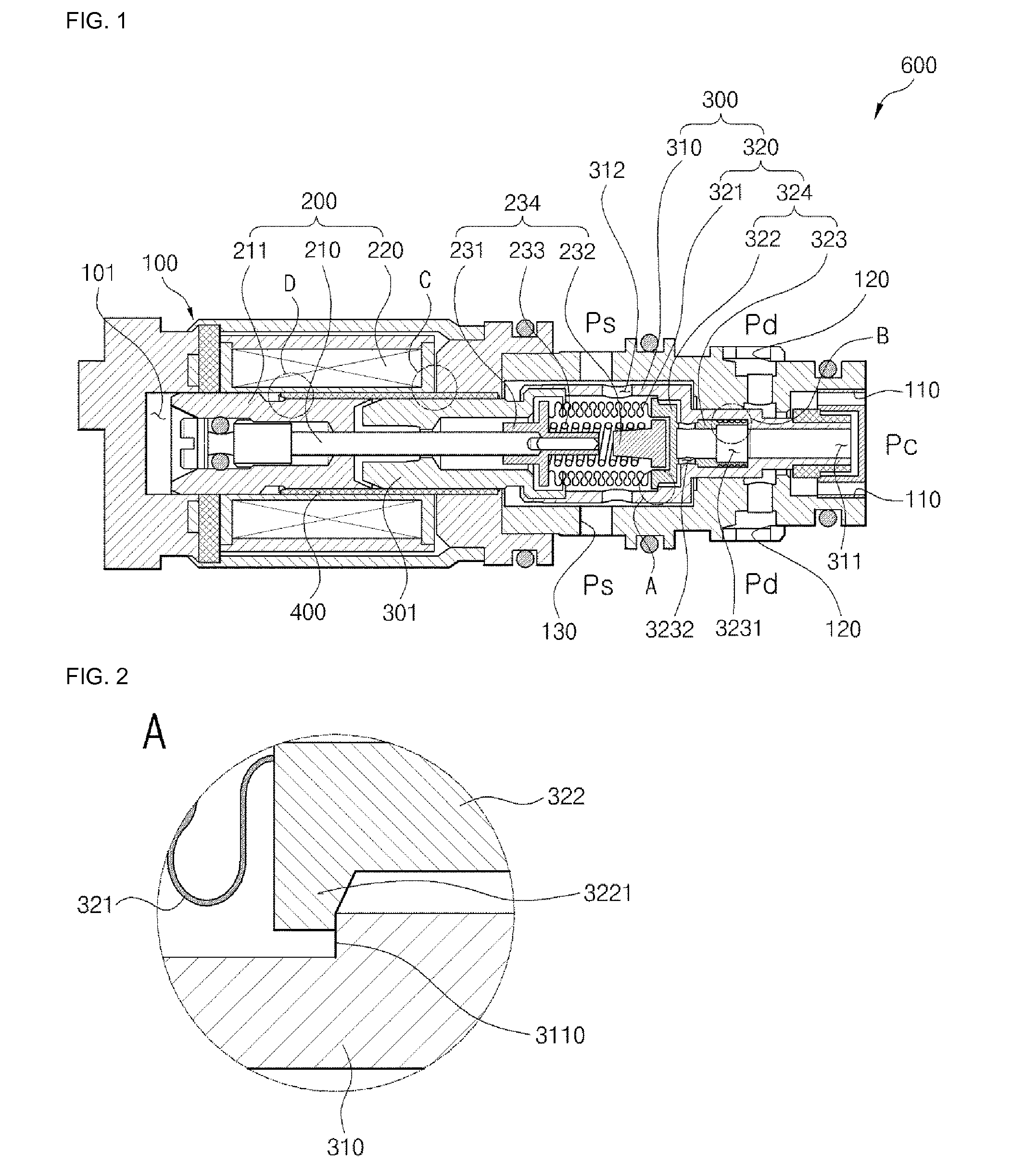 Control valve for a variable capacity compressor and method for manufacturing same