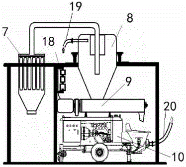 A blast furnace elevated pipeline wet injection system and method