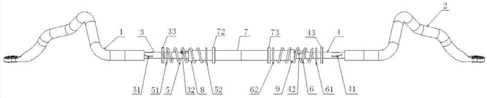 A stabilizer bar structure and automobile