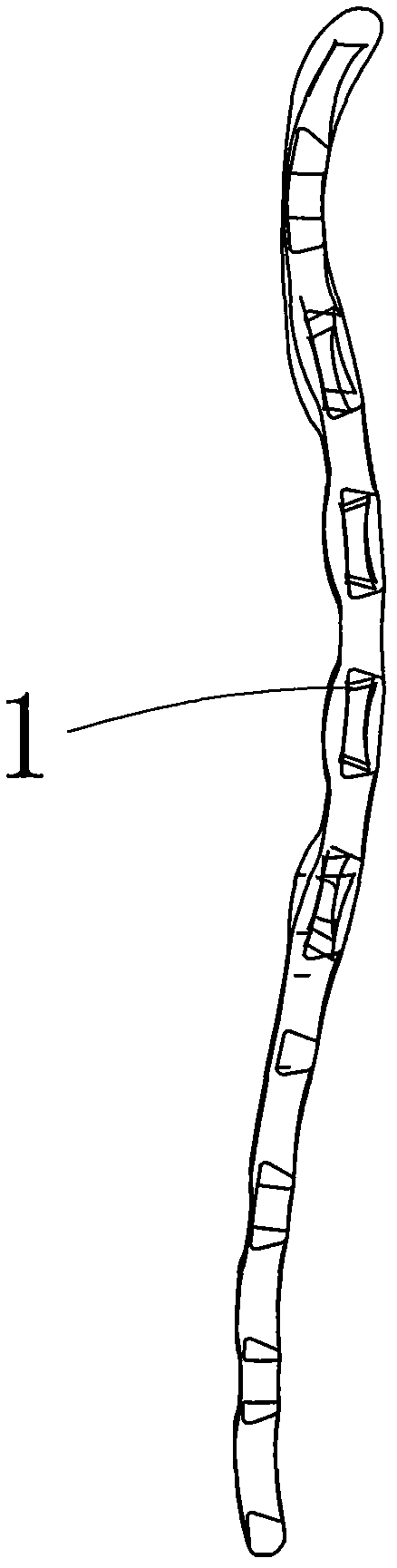 Semi-self-locking acetabulum posterior wall and posterior column anatomical plate