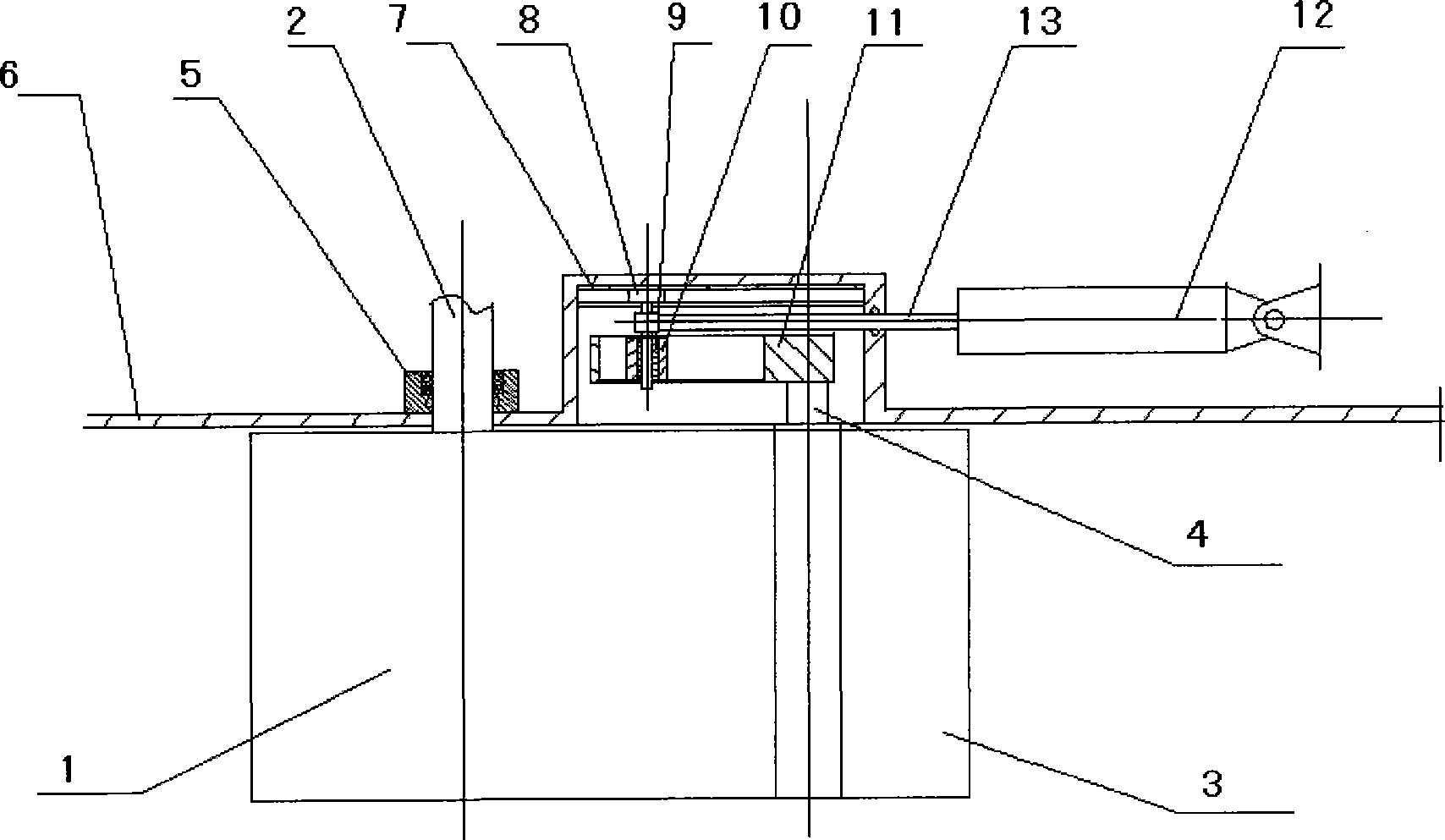 Transmission device of any rotation angle ratio of ship flap rudder of slide block type
