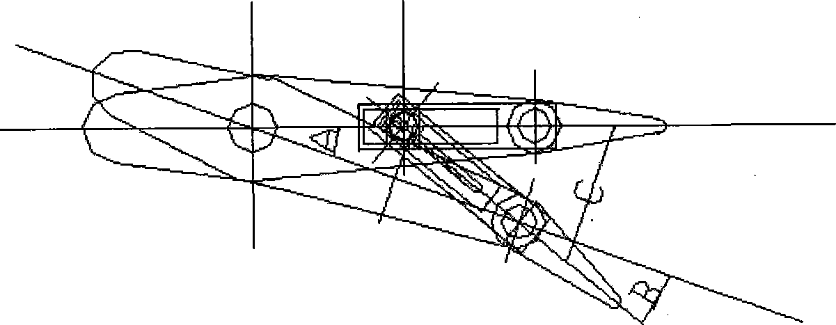 Transmission device of any rotation angle ratio of ship flap rudder of slide block type