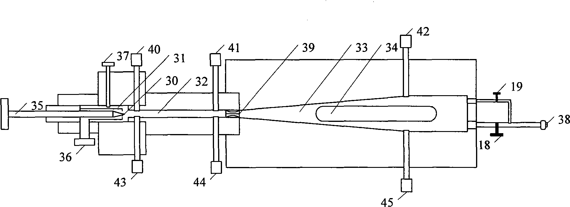 Visualization device for preparing gas hydrate in a spraying way