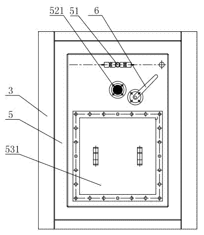 Film-type wall water pipe boiler inspection door structure