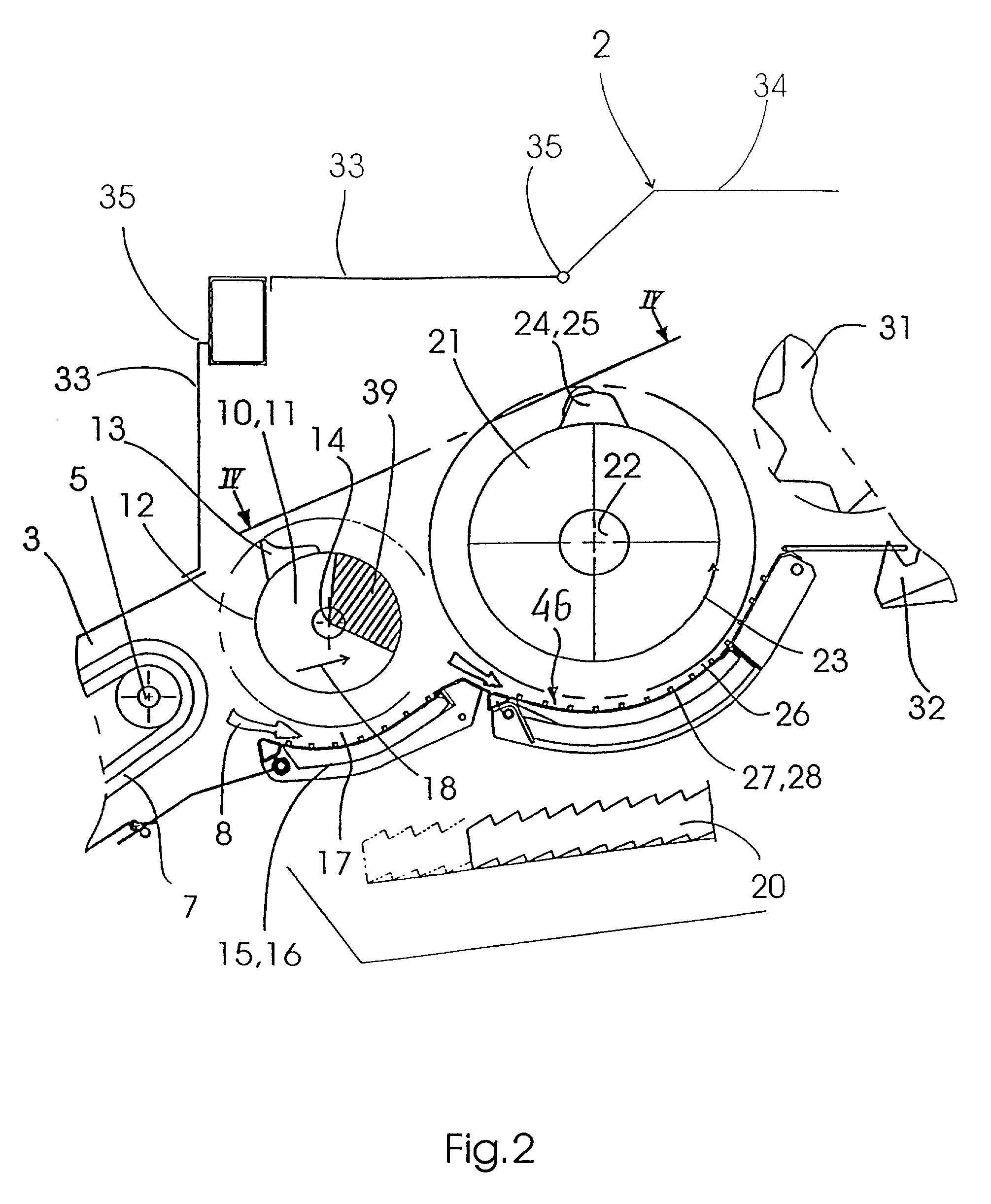Releasable segment in the working members of an agricultural harvesting machine