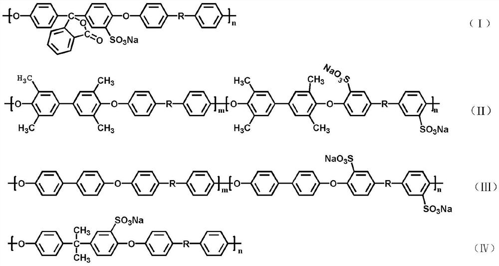 Gas-barrier moisture-permeable film containing sulfonated polyaromatic ether polymer as well as preparation method and application thereof