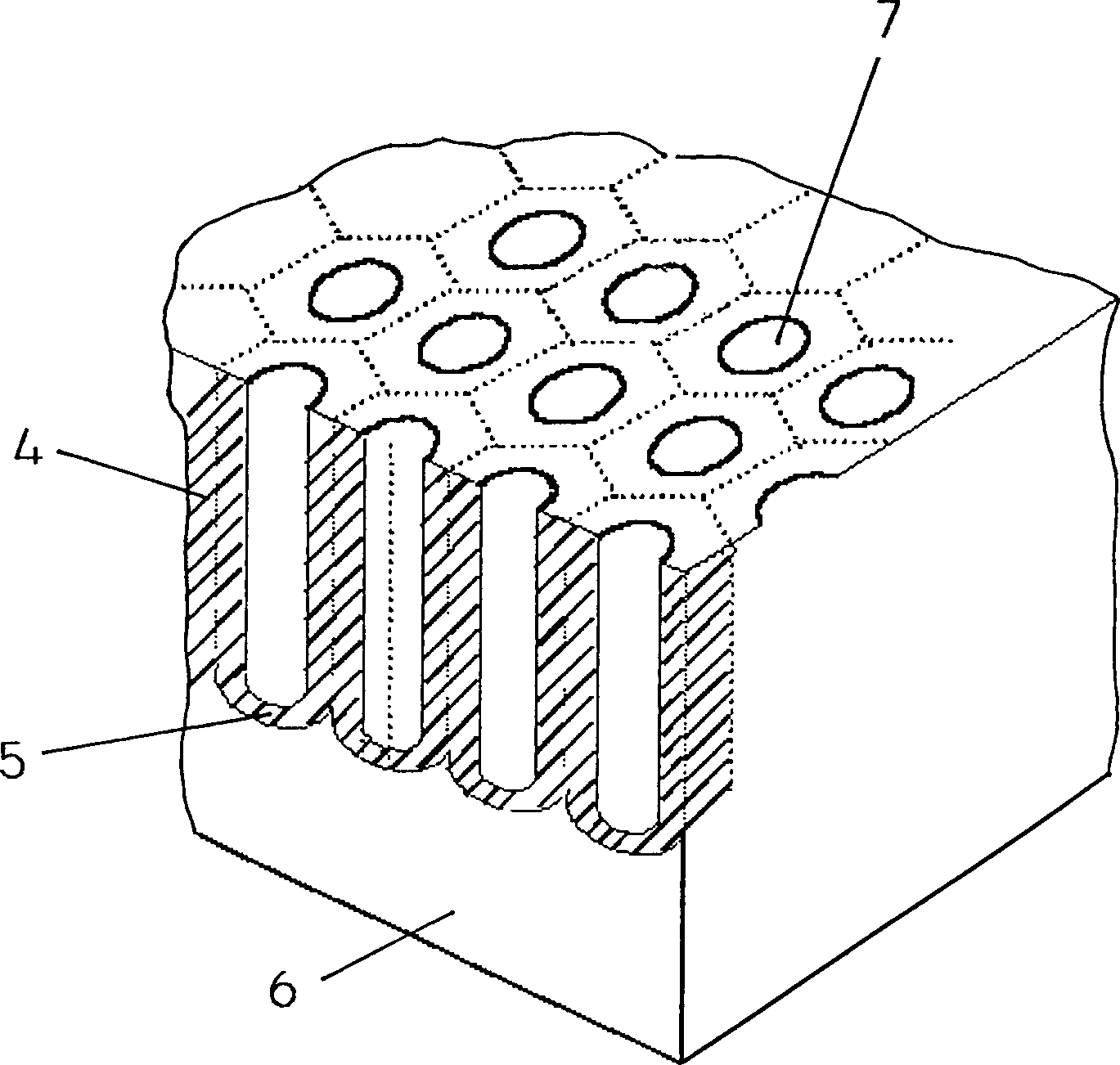 Aluminum oxide formworks for preparing nanometer material and producing method thereof