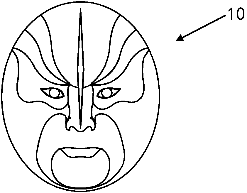 Method of making Peking Opera facial makeup ornament from polymer clay