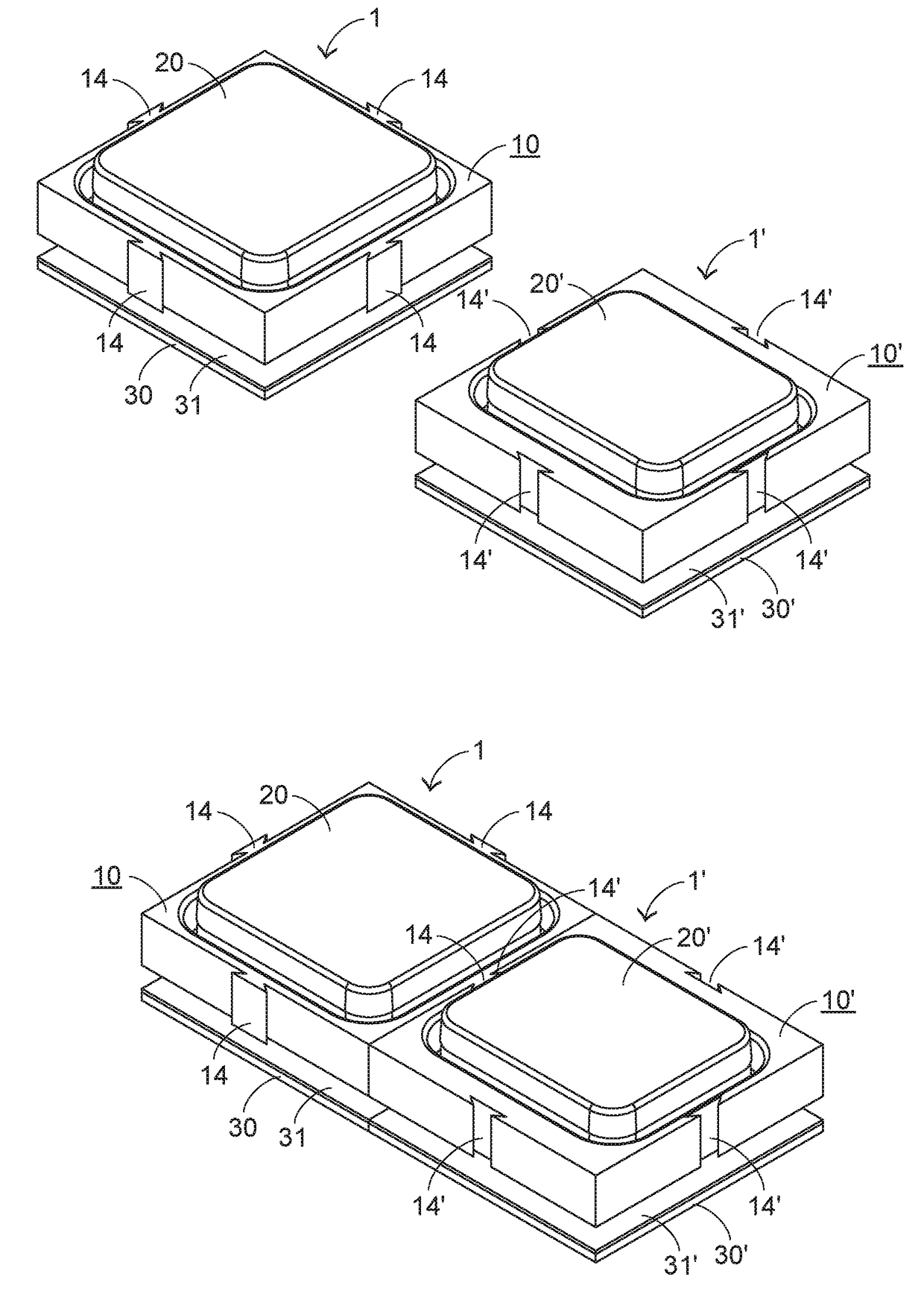 Assemblable keyboard and assemblable key