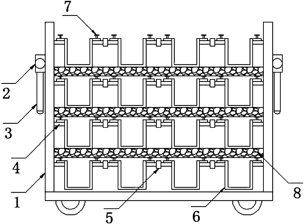 Turnover device, convenient in taking and placing, for automobile chassis part