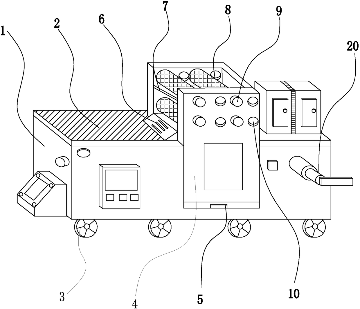 Automatic conveying device of ink machine