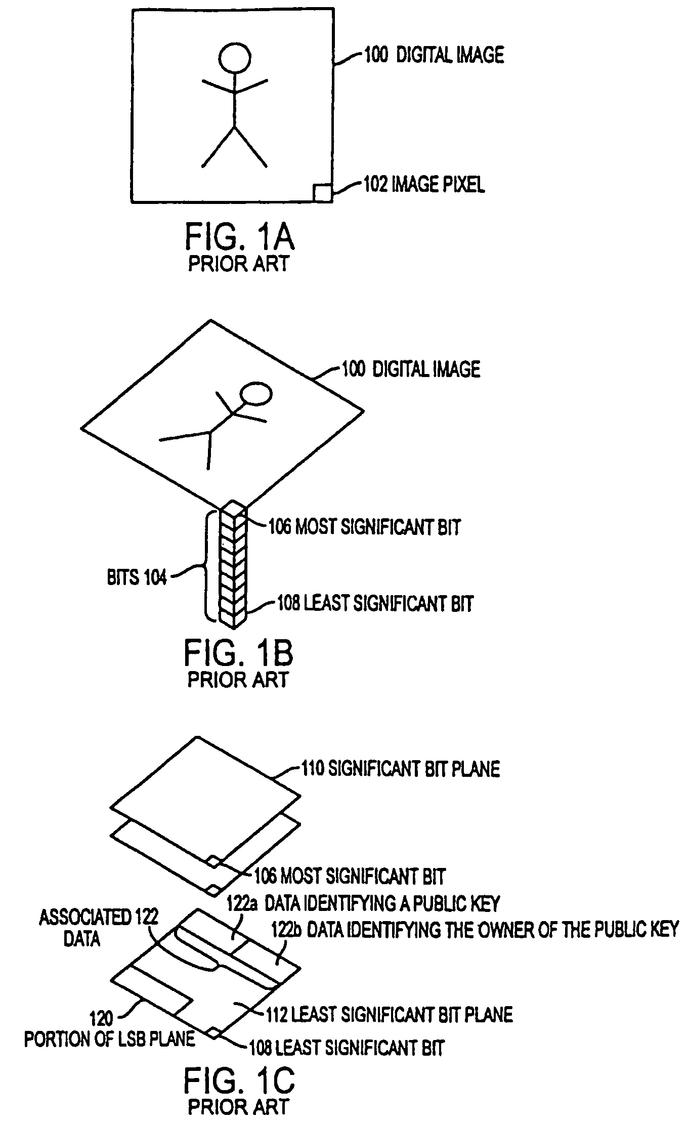 Method and device for inserting and authenticating a digital signature in digital data