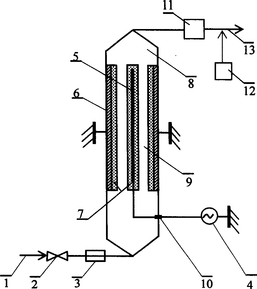Method for producing acetylene for cracking natural gas by micro discharge