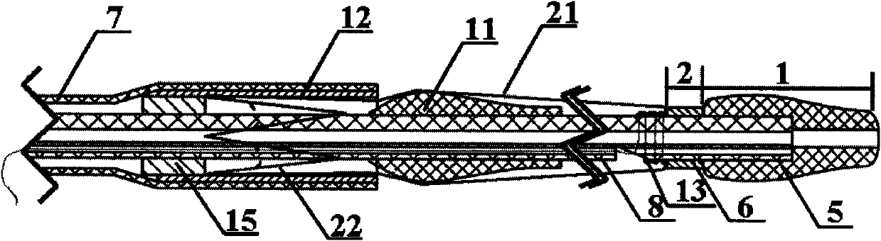 Conveyor of duodenum-jejunum embedded casing