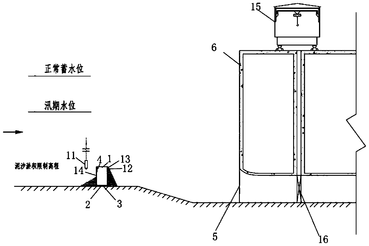 External drainage pump to prevent sediment from entering the water intake Submersible sand trap