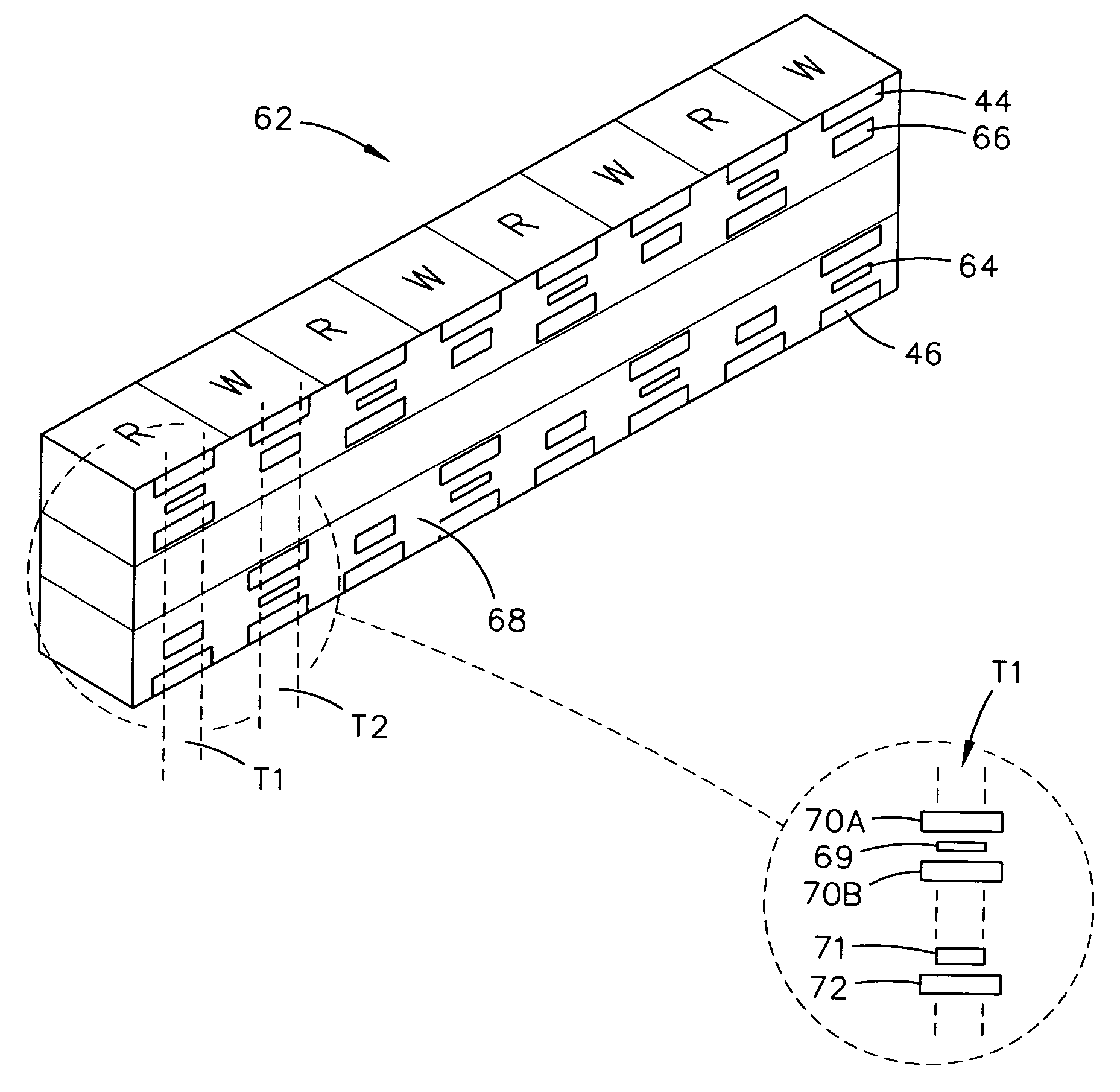 Method of making a monolithic magnetic read-while-write head apparatus