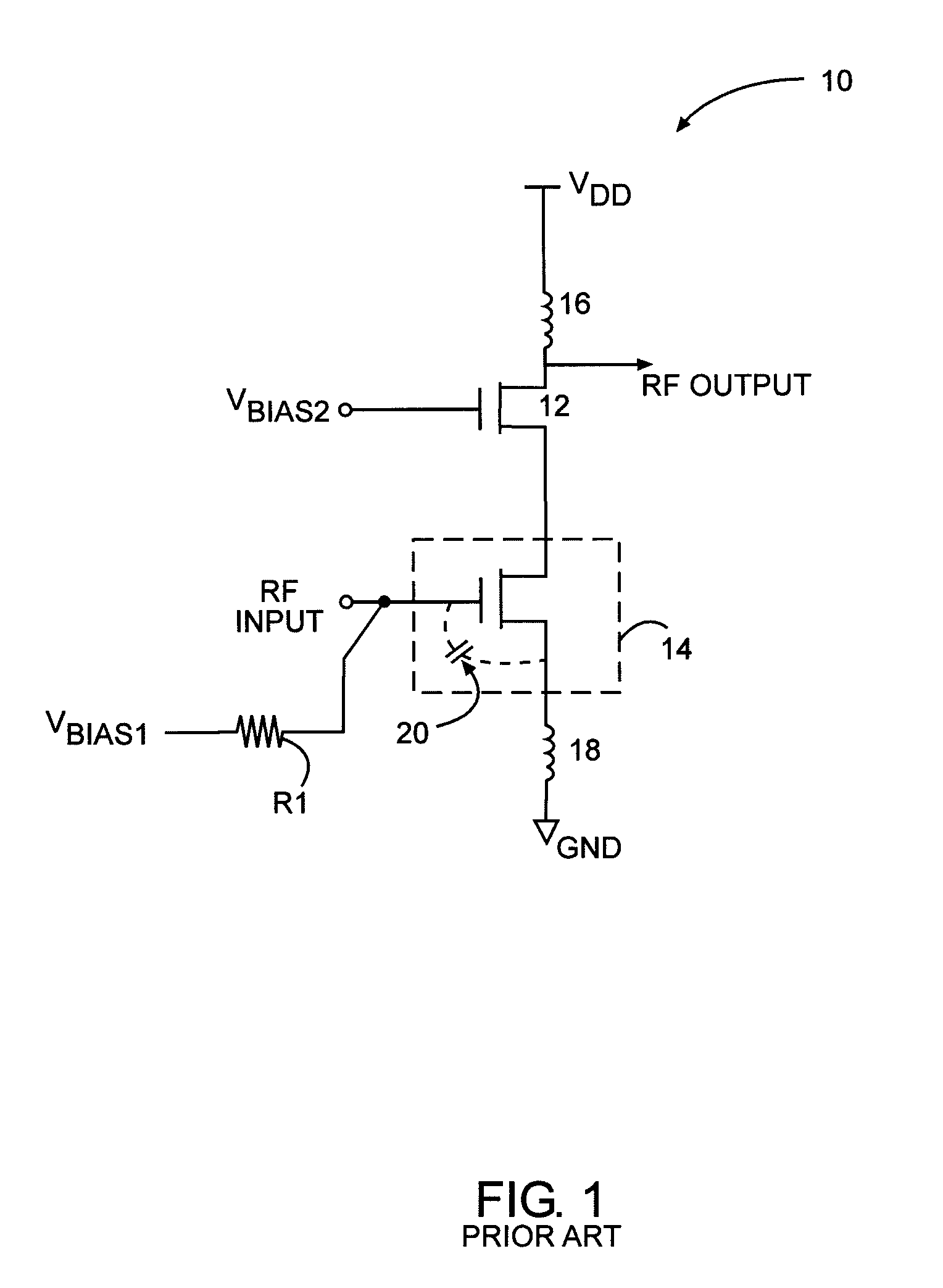 Dynamic match low noise amplifier with reduced current consumption in low gain mode