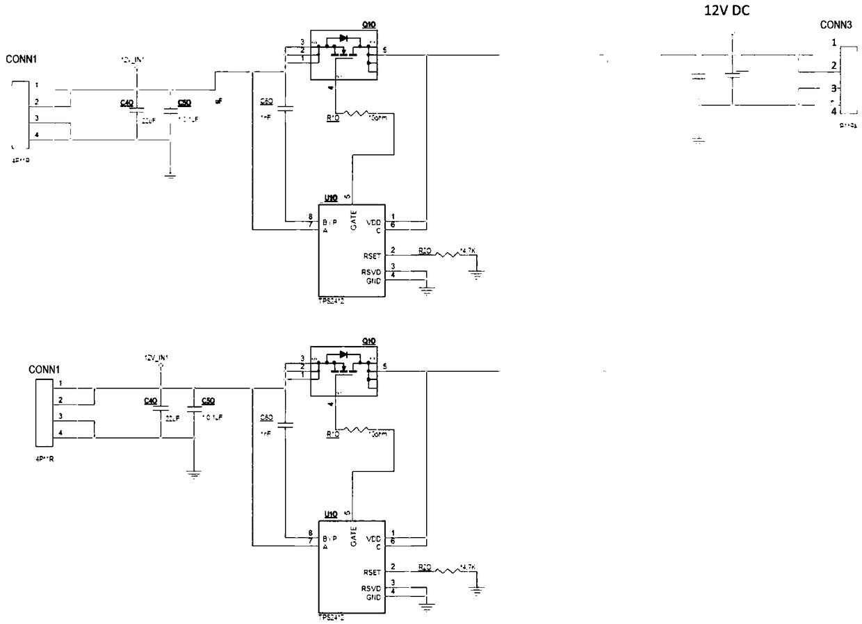 Low-cost redundant power source control circuit