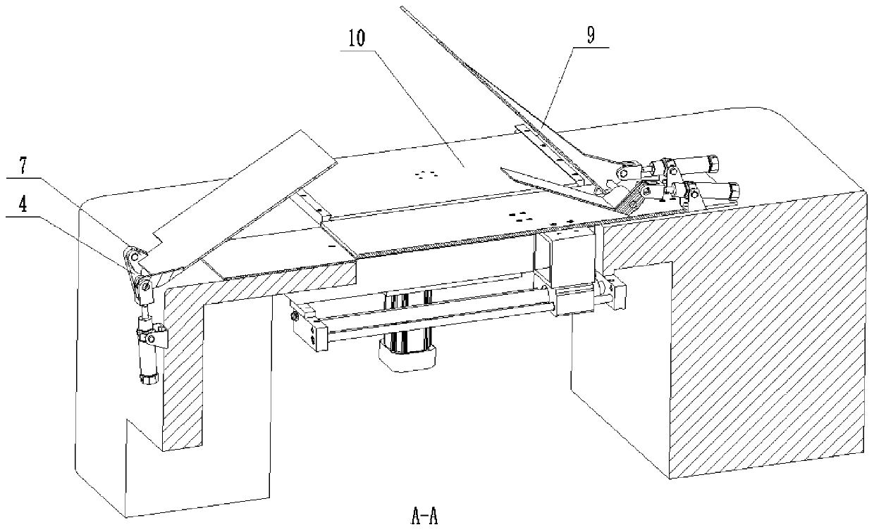 Garment turning-over folding device for garment automated production line
