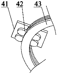Device for adjusting installing angle of threaded pipe of anaesthesia machine through rolling support