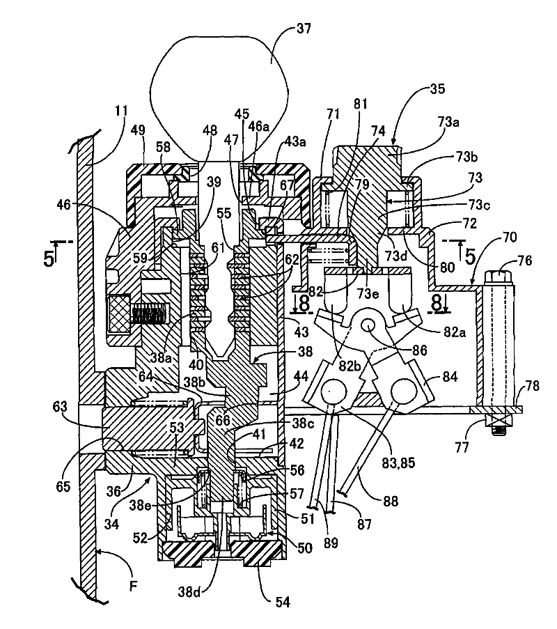 Concentration unlock operation device for an opening/closing mechanism of a vehicle,