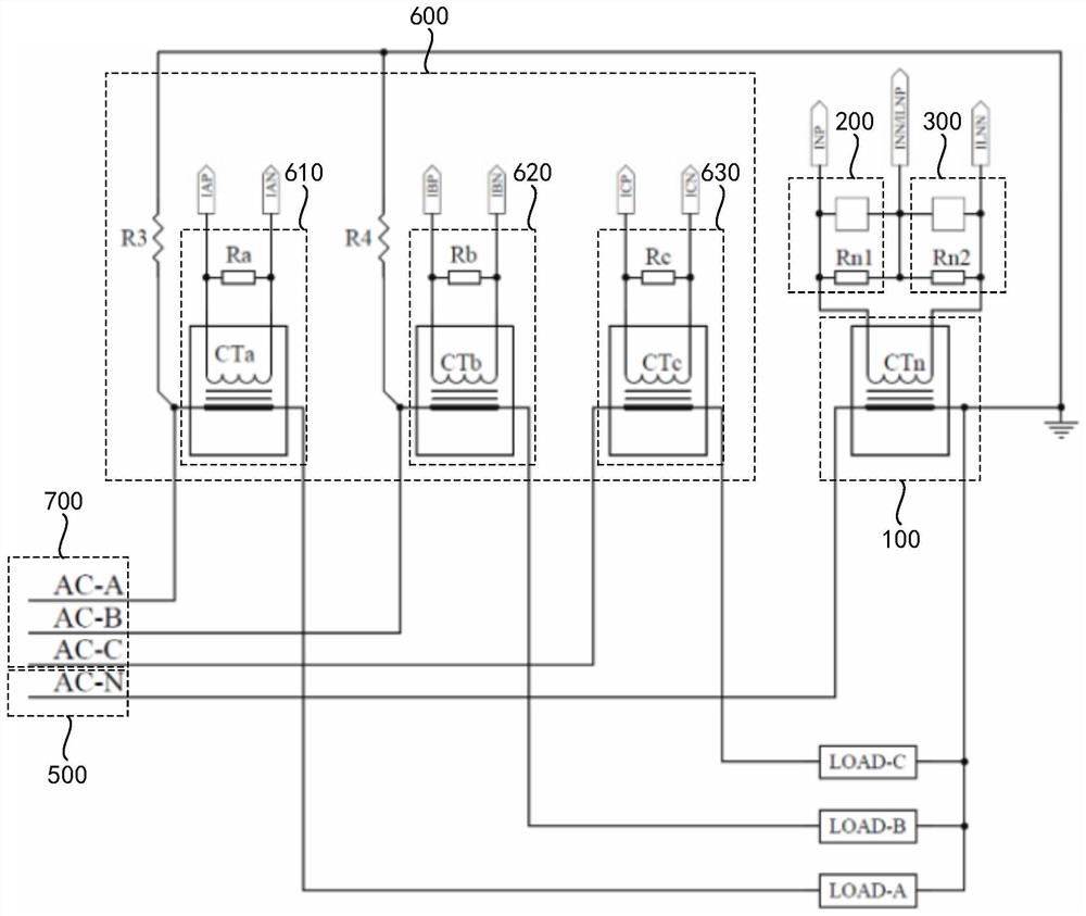 Zero line current sampling circuit and electric energy meter